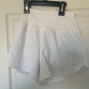 Women's White Athletic Shorts